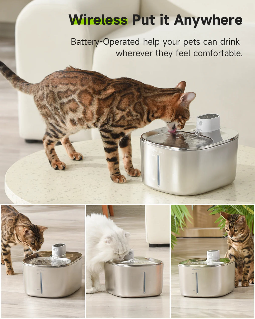 Drinking fountain for cats/dogs