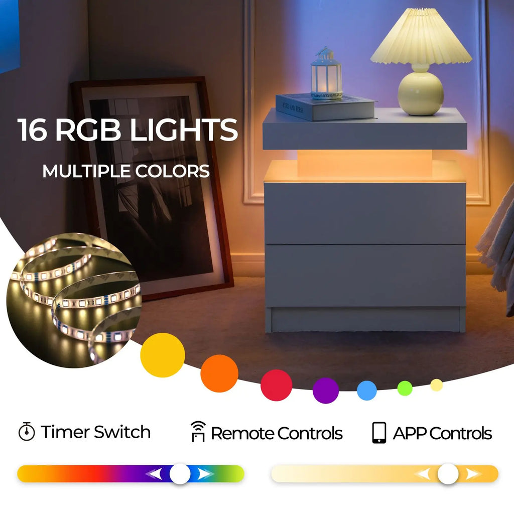 2 LED Nightstand